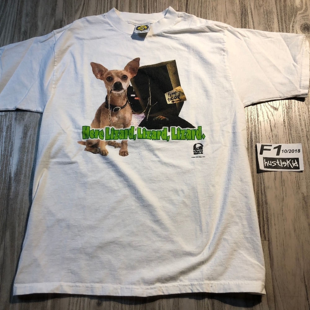 Vtg Taco Bell TShirt 1998 White Chihuahua Large